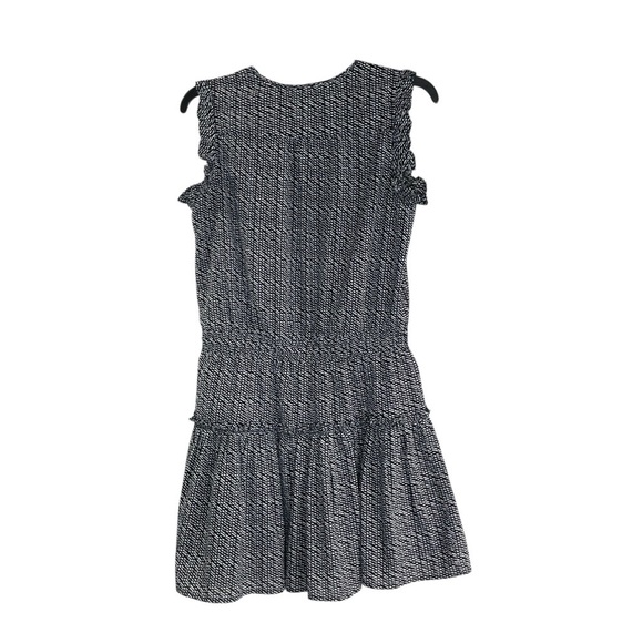 Pinch Ruffle Mini Black and White Pleated Sundress size S - Picture 4 of 15